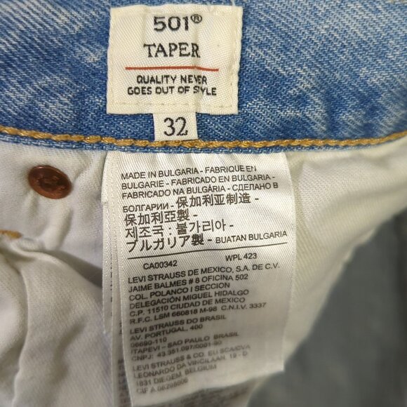 Levi's Made And Crafted Selvedge Jeans Women's 32 Fits 34x25 Blue 501 Taper - Picture 16 of 16